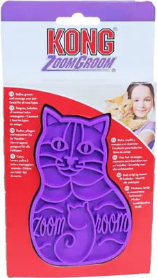 Kong kat Zoom Groom rubber kattenborstel. - afbeelding 6