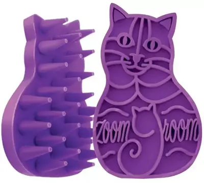 Kong kat Zoom Groom rubber kattenborstel. - afbeelding 3