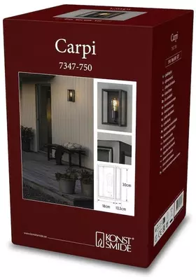 Konstsmide Carpi wandlamp zwart h30cm - afbeelding 8