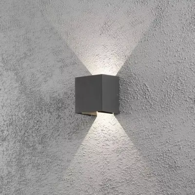 Konstsmide Cremona Wandlamp Antraciet h13.5cm - afbeelding 1