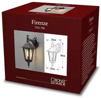 Konstsmide Firenze down Wandlamp Zwart h36cm - afbeelding 3