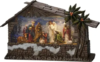 Konstsmide kerststal waterlantaarn op batterijen - afbeelding 1