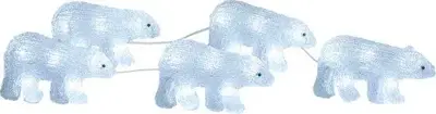 Konstsmide kerstverlichting LED lichtsnoer 5m met 5 acryl ijsberen 8 led per ijsbeer - afbeelding 1