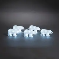 Konstsmide kerstverlichting LED lichtsnoer 5m met 5 acryl ijsberen 8 led per ijsbeer - afbeelding 2