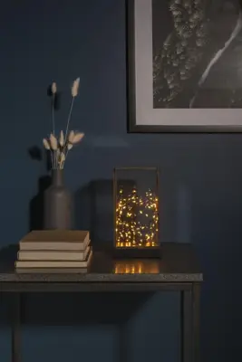 Konstsmide LED glazen lantaarn 80 lampjes 11 x 20 cm, amberkleurig - afbeelding 3