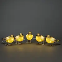 Konstsmide LED kerstfiguren acryl 5 koolmeesjes 16 x 10cm - afbeelding 3
