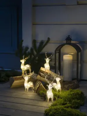 Konstsmide LED kerstfiguren acryl 5 rendieren 17 x 13cm - afbeelding 3
