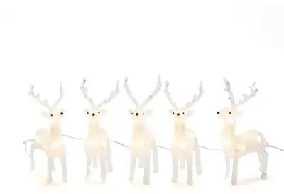 Konstsmide LED kerstfiguren acryl 5 rendieren 17 x 13cm - afbeelding 1