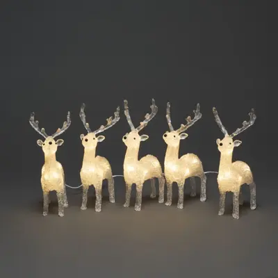 Konstsmide LED kerstfiguren acryl 5 rendieren 17 x 13cm - afbeelding 2