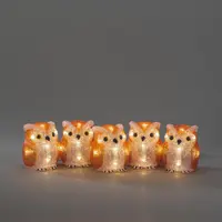 Konstsmide LED kerstfiguren acryl 5 uilen 7,5 x 10cm - afbeelding 1