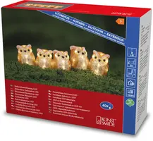 Konstsmide LED kerstfiguren acryl 5 uilen 7,5 x 10cm - afbeelding 4