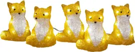 Konstsmide LED kerstfiguren acryl 5 vossen 9,5 x 12cm - afbeelding 1