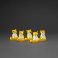 Konstsmide LED kerstfiguren acryl 5 vossen 9,5 x 12cm - afbeelding 5