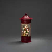 Konstsmide LED mailbox met kerstman sneeuwtafereel Ø 13 x 26,5cm - afbeelding 1
