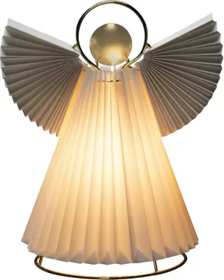 Konstsmide LED papieren engel middel wit 31 x 36cm - afbeelding 1