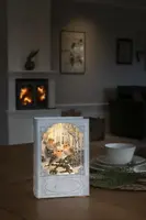 Konstsmide LED sneeuwlantaarn boek goudvinken wit 13,5 x 19,3cm - afbeelding 5