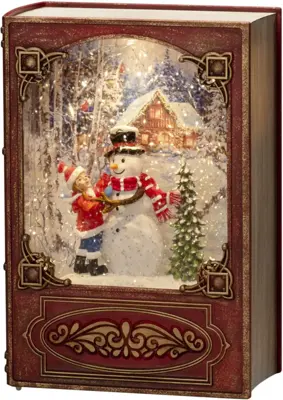 Konstsmide LED sneeuwlantaarn boek sneeuwpop 7 x 19 cm, warm wit - afbeelding 1