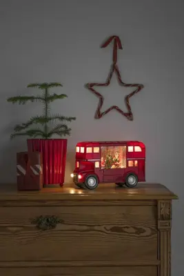 Konstsmide LED sneeuwlantaarn bus boom 29,5 x 18,5cm - afbeelding 3