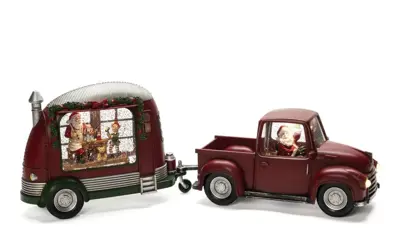 Konstsmide LED sneeuwlantaarn caravan kerstman 28,5 x 20cm - afbeelding 7