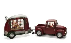 Konstsmide LED sneeuwlantaarn caravan kerstman 28,5 x 20cm - afbeelding 7