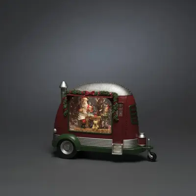 Konstsmide LED sneeuwlantaarn caravan kerstman 28,5 x 20cm - afbeelding 3