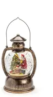 Konstsmide LED sneeuwlantaarn kerstman brons 20cm - afbeelding 1