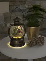 Konstsmide LED sneeuwlantaarn kerstman brons 20cm - afbeelding 3