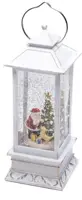 Konstsmide LED sneeuwlantaarn kerstman en hondwit Ø 10,5 x 27,5cm - afbeelding 1