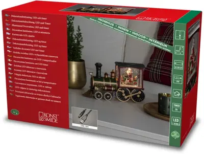 Konstsmide LED sneeuwlantaarn locomotief kerstlijst 31,5 x 18cm - afbeelding 6
