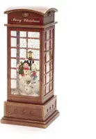 Konstsmide LED sneeuwlantaarn telefooncel sneeuwpopfamilie 10,5 x 25 cm - afbeelding 1