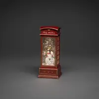 Konstsmide LED sneeuwlantaarn telefooncel sneeuwpopfamilie 10,5 x 25 cm - afbeelding 2