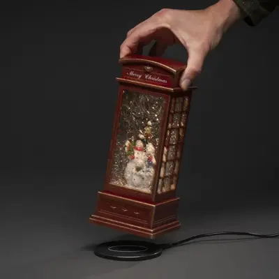 Konstsmide LED sneeuwlantaarn telefooncel sneeuwpopfamilie 10,5 x 25 cm - afbeelding 5