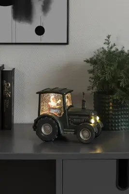 Konstsmide LED sneeuwlantaarn tractor kerstman 24 x 17cm - afbeelding 4
