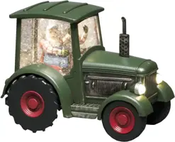 Konstsmide LED sneeuwlantaarn tractor kerstman 24 x 17cm - afbeelding 1