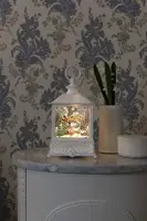 Konstsmide LED sneeuwlantaarn vliegende kerstman wit - afbeelding 3