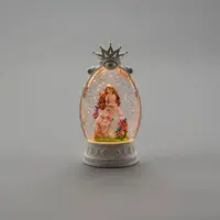 Konstsmide LED sneeuwlantaarn waterspinner prinses antiek wit Ø 13,5 x 26,5cm - afbeelding 1