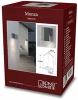 Konstsmide Monza Wandlamp Antraciet h13.5cm - afbeelding 4