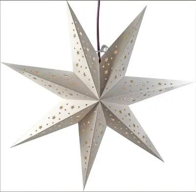 Konstsmide Papieren Kerstster 7-punts Ø 45 cm wit - afbeelding 1