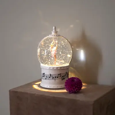 Konstsmide sneeuwlantaarn Ballerina 17x10.8cm LED antiekwit - afbeelding 3