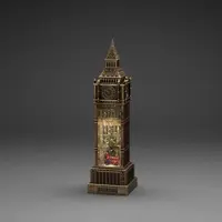 Konstsmide sneeuwlantaarn big ben h38cm brons op batterijen - afbeelding 2