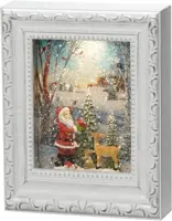 Konstsmide sneeuwlantaarn fotolijst kerstman – LED fotoframe 22 cm - afbeelding 1