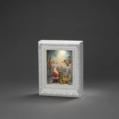 Konstsmide sneeuwlantaarn fotolijst kerstman – LED fotoframe 22 cm - afbeelding 3