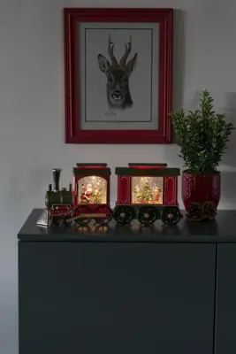Konstsmide sneeuwlantaarn locomotief kerstman – Let it Snow! - afbeelding 6