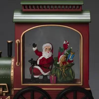 Konstsmide sneeuwlantaarn locomotief kerstman op batterijen - afbeelding 4