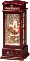 Konstsmide sneeuwlantaarn telefooncel kerstman op batterijen - afbeelding 1