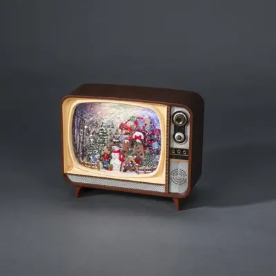 Konstsmide sneeuwlantaarn tv met muziek - afbeelding 1