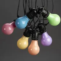 Konstsmide Snoer 10 lampen vervangbare peertjes 5 meter pastel wit - afbeelding 5