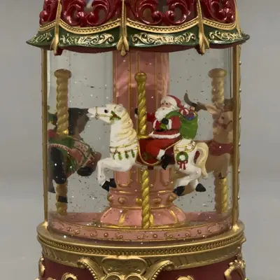 Konstsmide verlicht kerstfiguur lantaarn caroussel rood 11,2x22,3cm - afbeelding 3