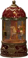 Konstsmide verlicht kerstfiguur lantaarn caroussel rood 11,2x22,3cm - afbeelding 1