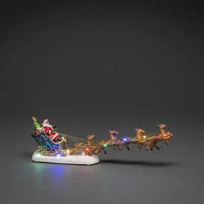 Konstsmide wintertfair poly santa slee b35cm op batterijen - afbeelding 2